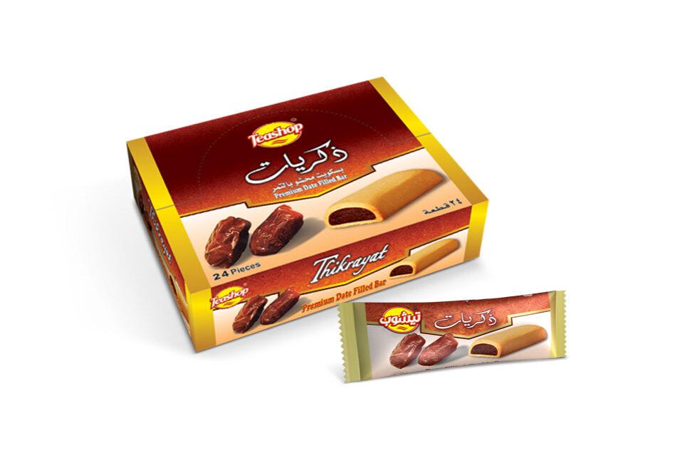Teashop Thikrayat (Premium Date Filled Bar) 24x17g...